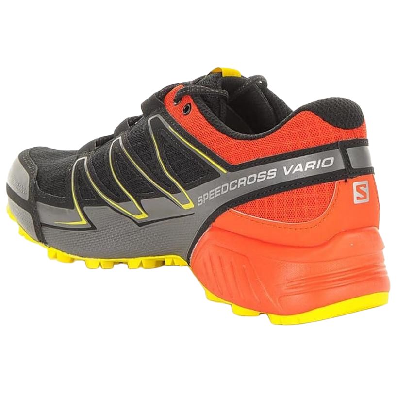 SALOMON Speedcross Vario Cushioning Slip Resistant Low top Running Shoes Men’s Black Orange