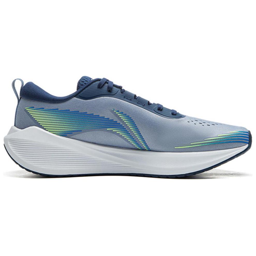 Li Ning Fabric Slip Resistant Abrasion Resistant Low top Casual Running Shoes Men’s Gray Blue