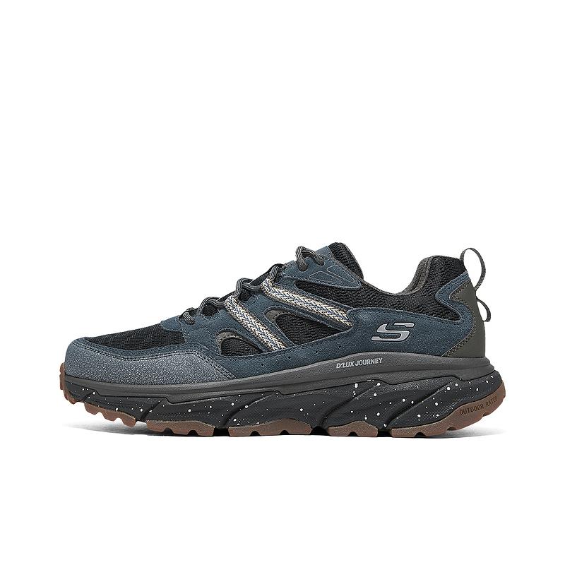 Skechers D’LUX JOURNEY Synthetic Leather Abrasion Resistant Low top Outdoor Shoes Men’s Marine Blue
