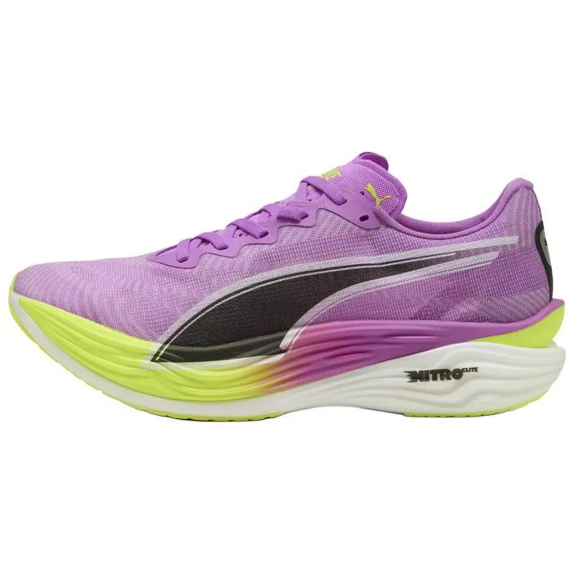 PUMA Deviate NITRO Elite 3 Mesh Cushioning, Wear Resistant Low top Racing Running Shoes Men's Purple
