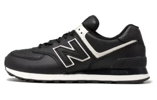 New Balance NB 574 Sports Abrasion Resistant Breathable Low top Running Shoes Unisex Black White