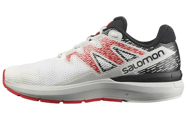 SALOMON Sonic 5 Running Shoes Men's Low Top White/Black/Red