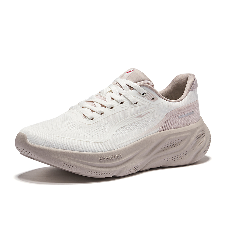 Erke Abrasion Resistant Breathable Low top Casual Running Shoes Women’s Microcrystalline White Angelica Gray