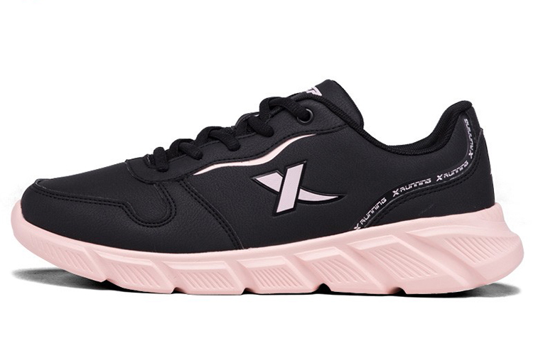 XTEP Leather Waterproof Low top Running Shoes Women’s Black Red