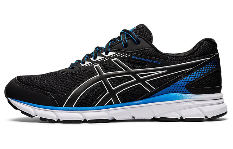 ASICS Gel Windhawk 3 Running Shoes Men's Low Top Black/Blue