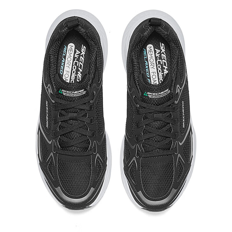 Skechers Edgeride Wear resistant And Lightweight Low top Running Shoes Men’s Black