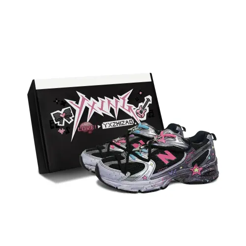 New Balance NB 530 Running Shoes Unisex Black Silver Purple