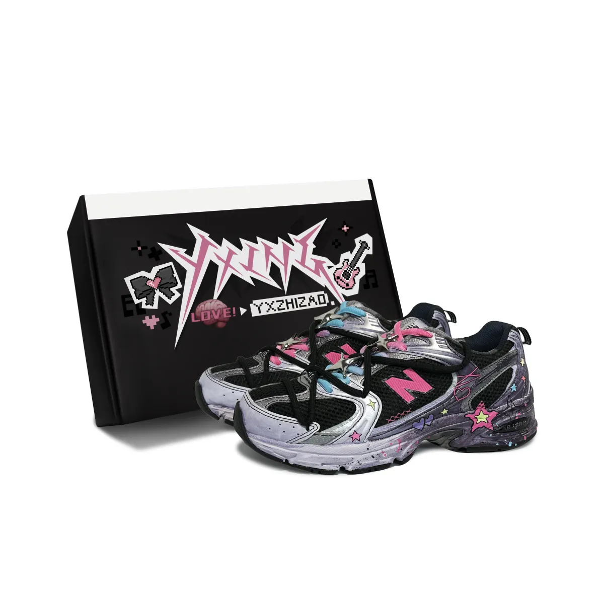 New Balance NB 530 Running Shoes Unisex Black Silver Purple