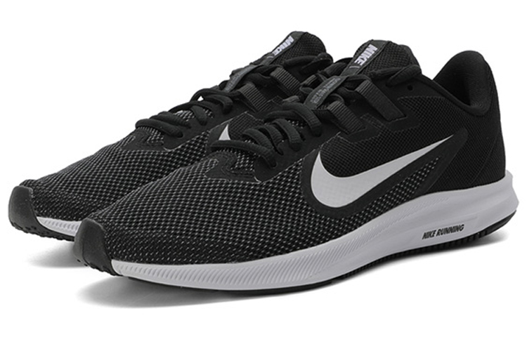 Женские кроссовки Nike Downshifter 9 (черно-белые) — Чёрный / белый — фото 3