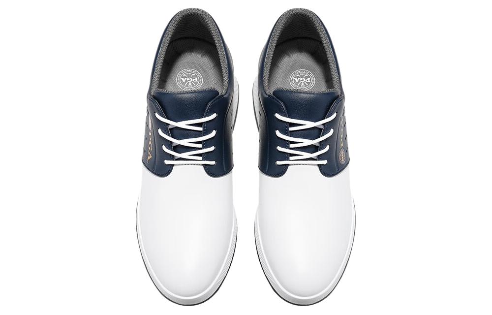 PGA Abrasion Resistant Slip Resistant Low top Golf Shoes Men’s White Navy Blue
