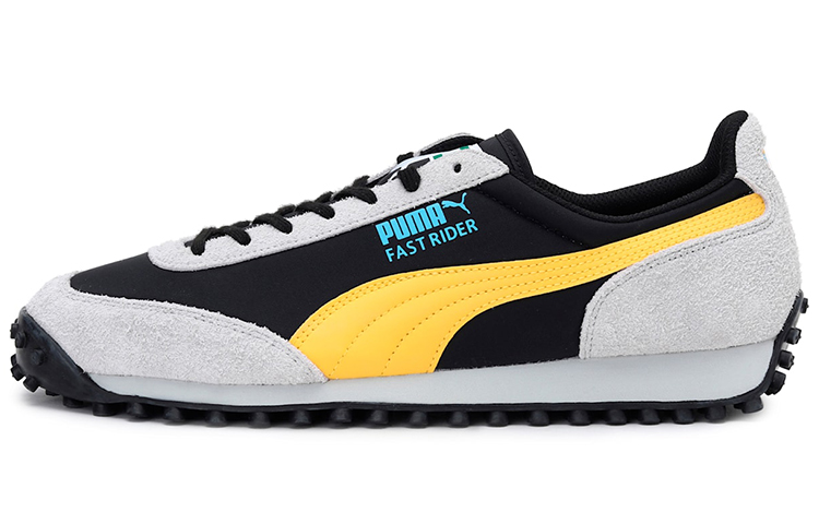 Кроссовки PUMA Fast Rider Fury (черно-желтые) — фото 1