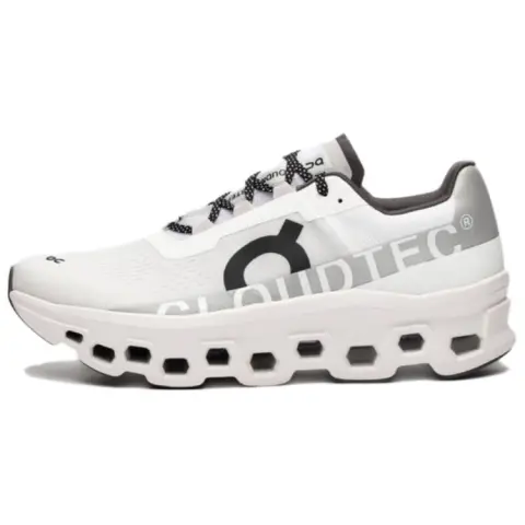 On Running CloudmOnster White Black Women's