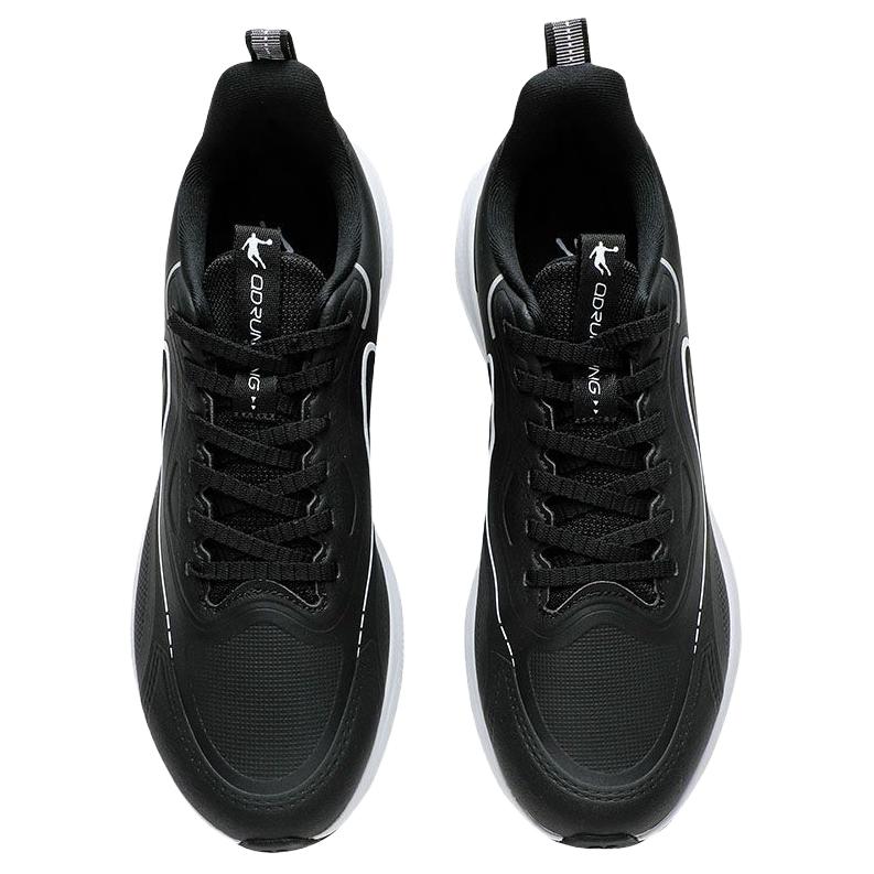 QIAODAN Fashion Trend Slip Resistant Abrasion Resistant Low top Casual Running Shoes Men’s Black