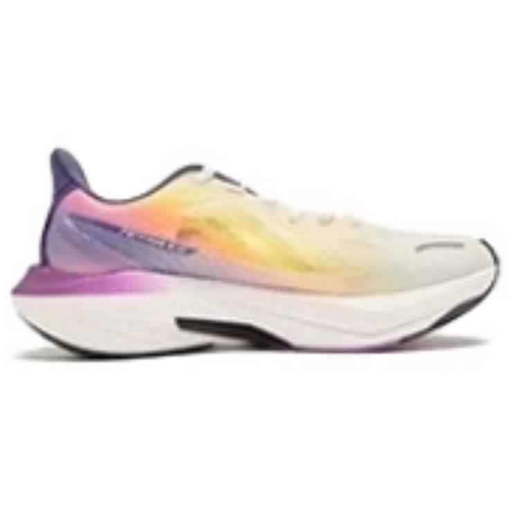 QIAODAN Flying Shadow 5.0 Fabric Cushioning Slip Resistant Support Low top Casual Running Shoes Men’s Yellow Purple