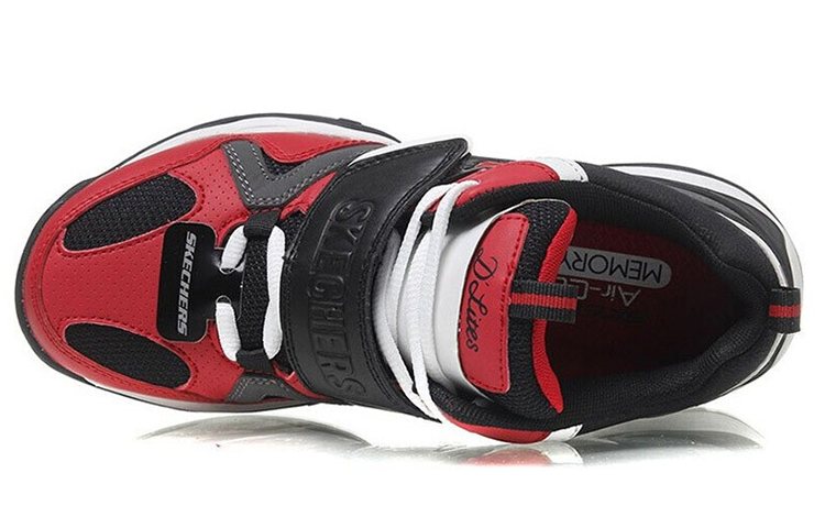 Женские кроссовки Skechers D'Lites Train (красно-черные) — фото 3