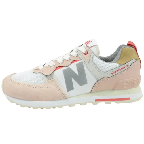 New Balance 574 Series Low Tops Retro Pink White Women's