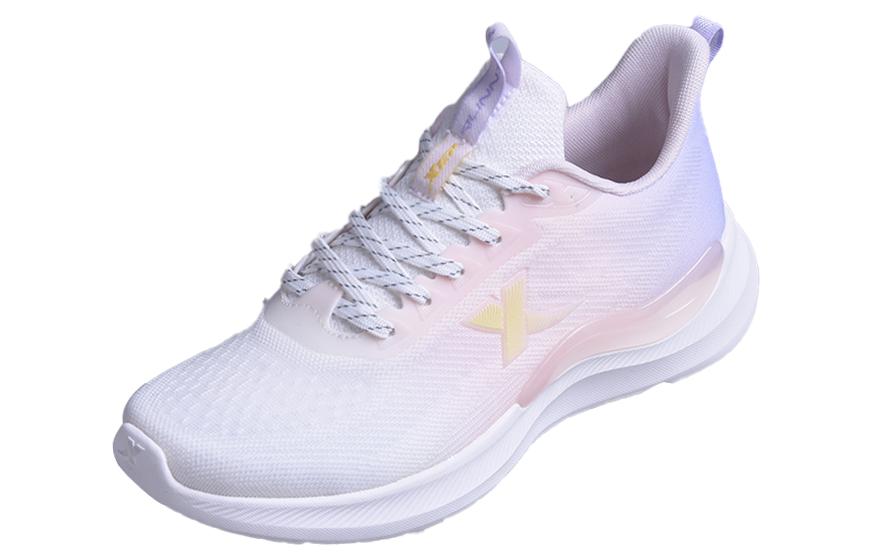 XTEP Xingyun Fabric Slip Resistant, Abrasion Resistant, Breathable Low top Running Shoes Women’s Pink Purple
