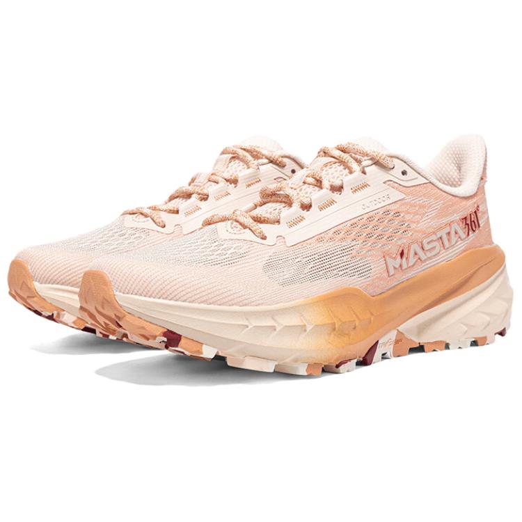 361° Qingshan Slip Resistant Abrasion Resistant Low top Trail Running Racing Running Shoes Women’s Pink
