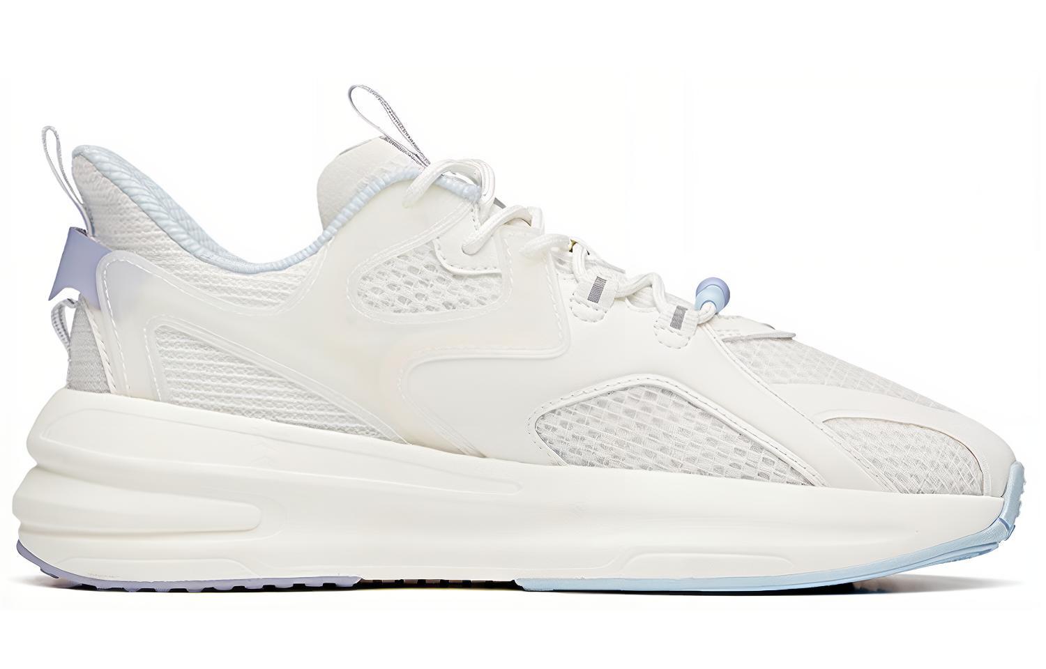 Anta Life Collection Cushioning Abrasion Resistant Lightweight Low top Running Shoes Women’s White Purple Blue