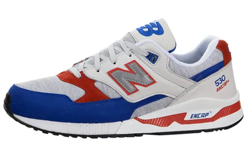 New Balance NB 530 casual low-top sneakers for men, white and blue