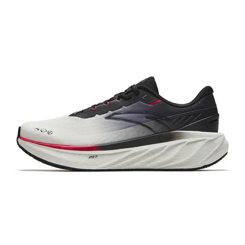 Anta Cushioning Slip Resistant Low top Casual Running Shoes Men's White Black