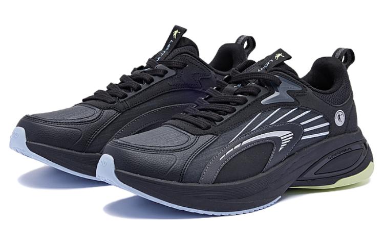 QIAODAN Cushioning Abrasion Resistant Slip Resistant Low top Running Shoes Men’s Black Gray