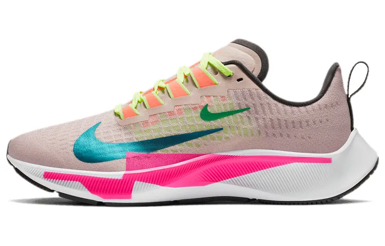 Nike Pegasus 37 Fabric Cushioning Slip Resistant Cushioning Slip Resistant Low top Marathon Running Shoes Women's Pink