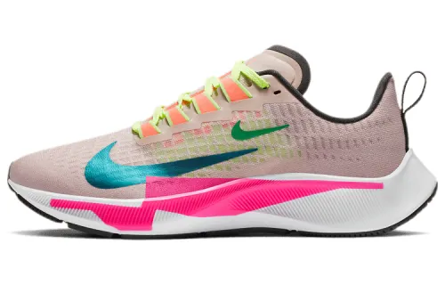 Nike Pegasus 37 for sports and comfort events, fabric shock absorption and anti-slip low top marathon running shoes, women's pink