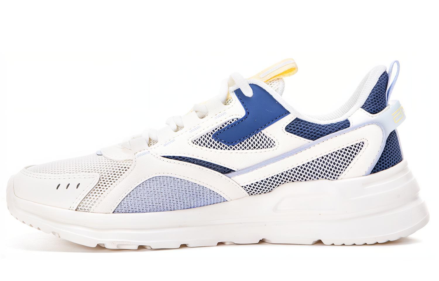 Erke Textile, Synthetic Leather Cushioning, Wear Resistant Low top Running Shoes Women’s Ivory White Smoke Blue