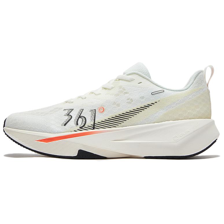 361° Slip Resistant Abrasion Resistant Low top Casual Running Shoes Men’s White Orange