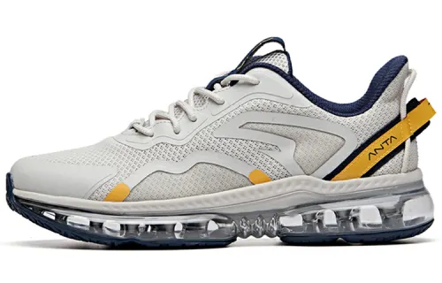 Anta Full Length Air Cushion Cushioning Coverage Support Height Increasing Rebound Low top Running Shoes Men's Gray