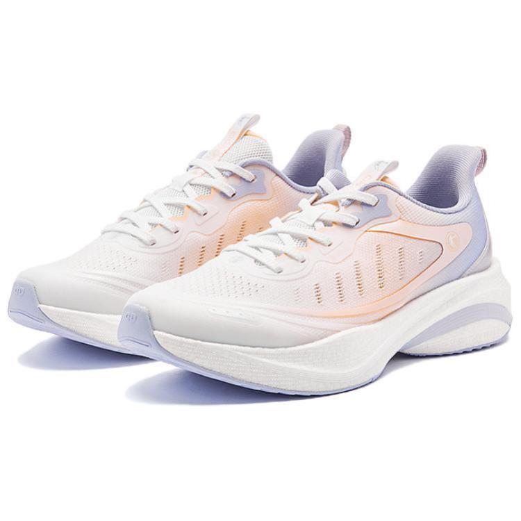 QIAODAN Slip Resistant Abrasion Resistant Low top Casual Running Shoes Women’s White Purple