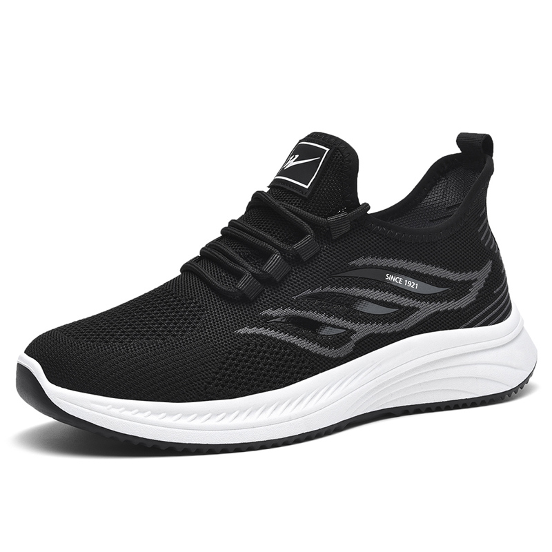 DOUBLE STAR 88 Cushioning Slip Resistant Abrasion Resistant Low top Casual Running Shoes Men’s Black White