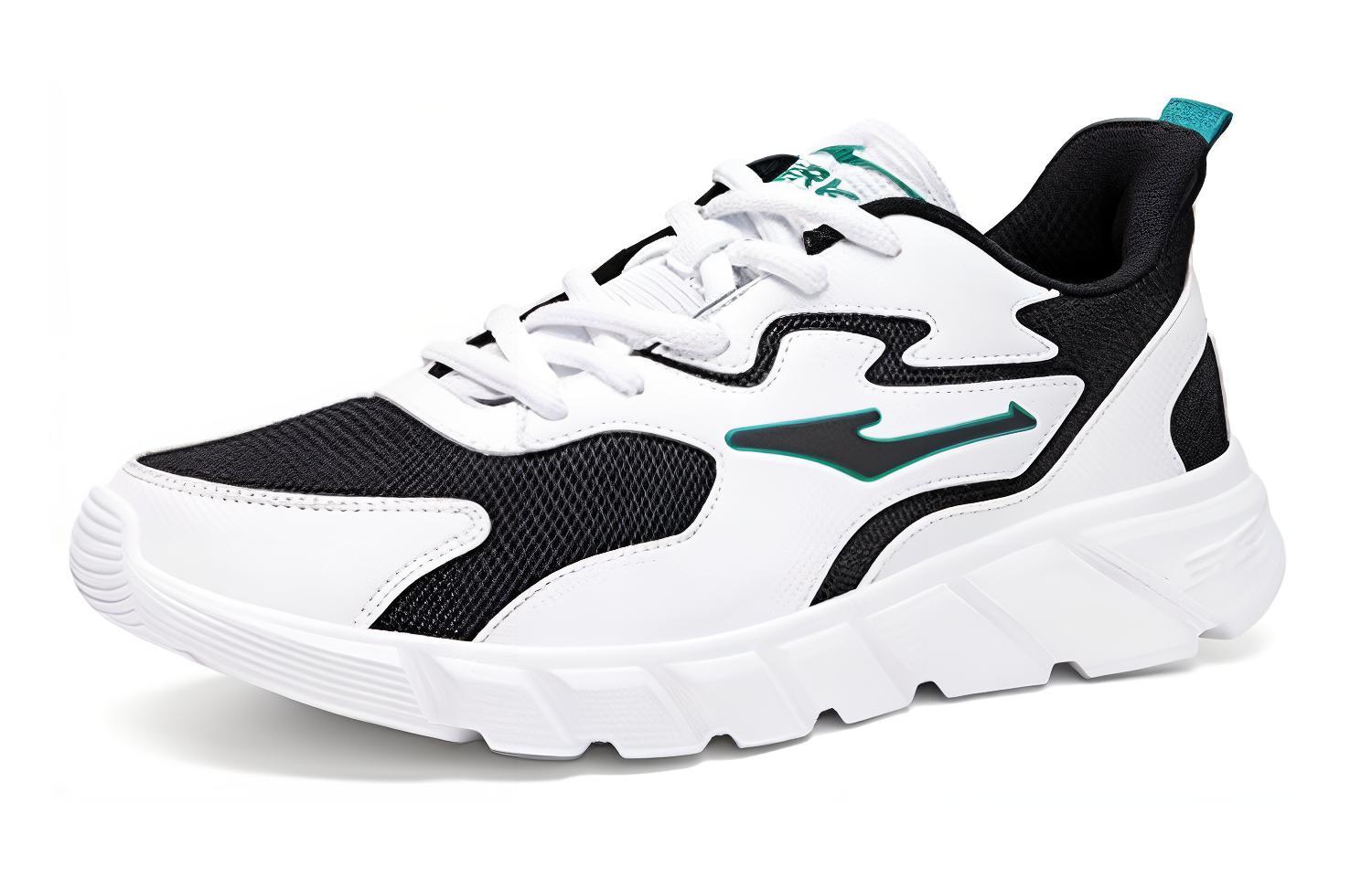 Erke Breathable Mesh Cushioning Slip Resistant Abrasion Resistant Low top Casual Running Shoes Men’s True White