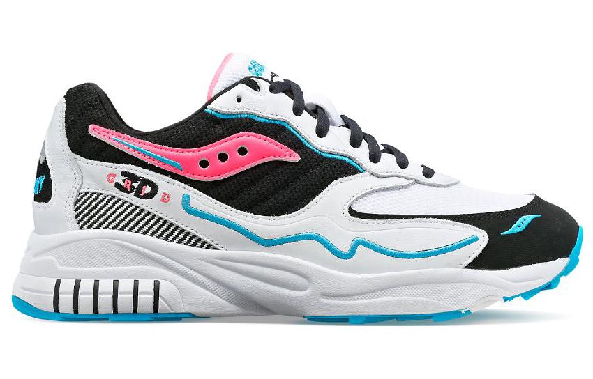 saucony 3D Grid Hurricane ‘White Black Pink’