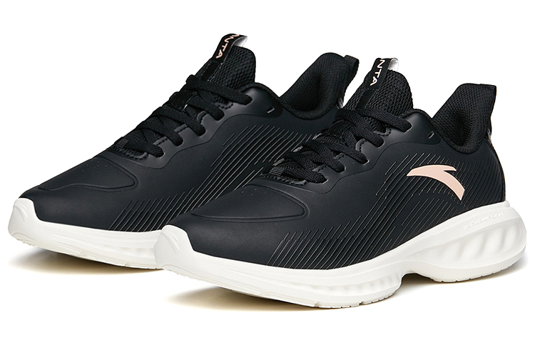 Anta Running Collection Abrasion Resistant Slip Resistant Low top Running Shoes Women’s Black