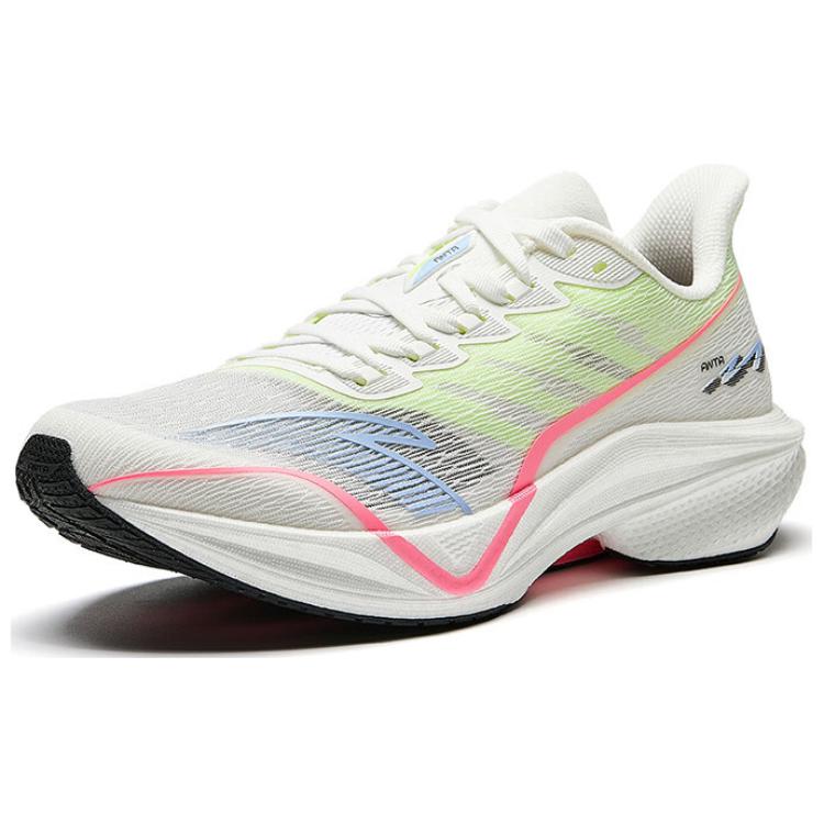 Anta MACH 5.0 Cushioning Support Rebound Low top Nitrogen Technology Casual Running Shoes Men’s White Green