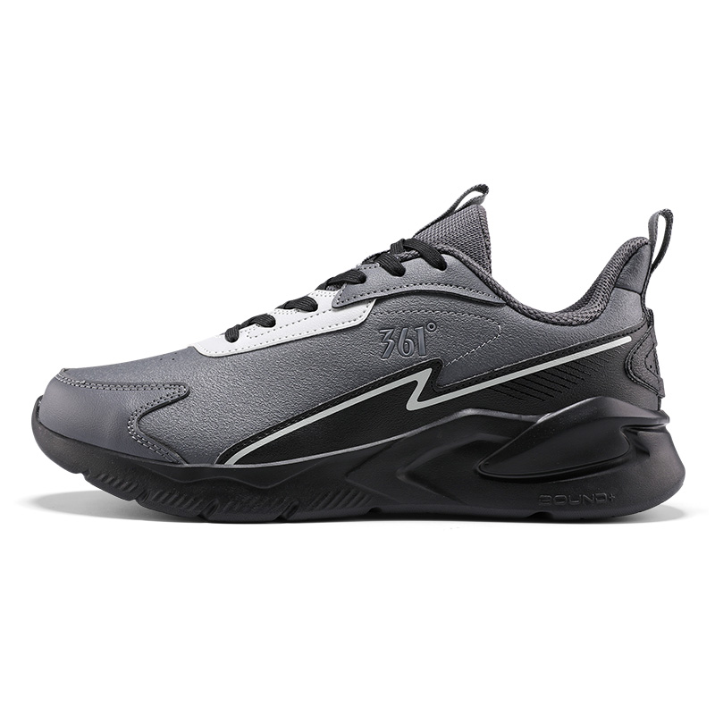 361° Cushioning, Wear Resistant Low top Casual Running Shoes Men’s Gray Black
