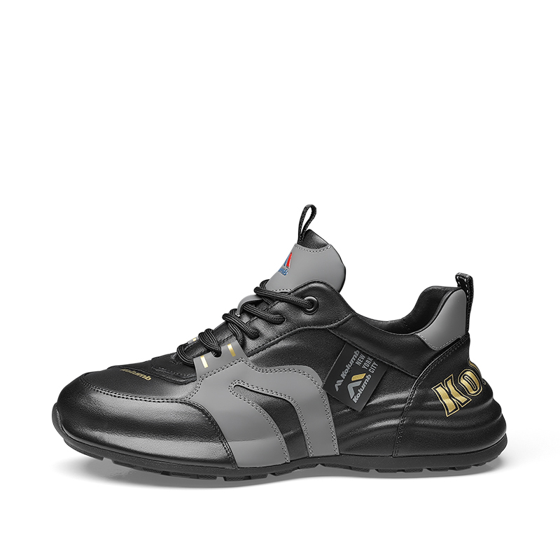 Kolumb Cushioning Slip Resistant Abrasion Resistant Low top Outdoor Shoes Men’s Black Gray