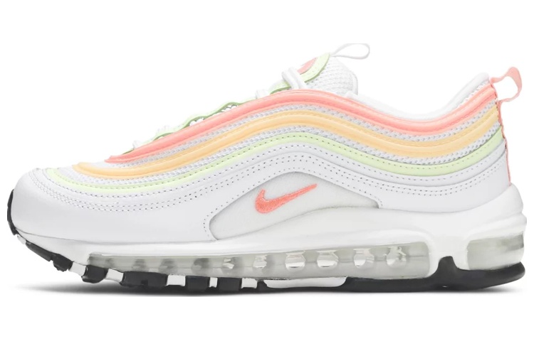 Женские кроссовки Nike Air Max 97 (бело-оранжевые)