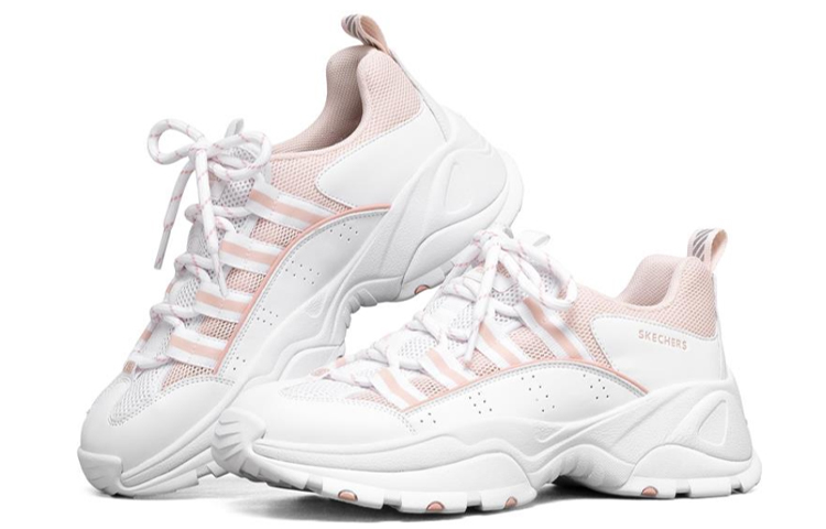 Женские кроссовки Skechers Kozmiks (бело-розовый) — Белый / розовый — фото 3