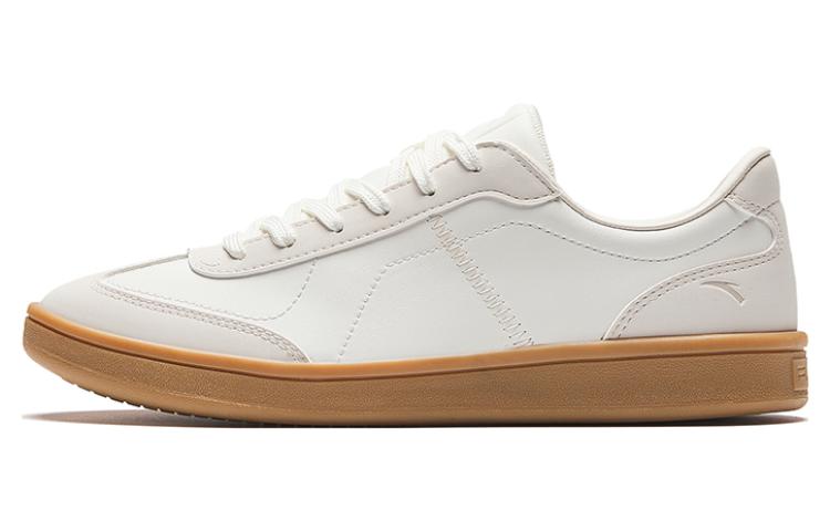 Anta German Army Trainers Slip Resistant Low top Skateboard Shoes Women's Ivory White