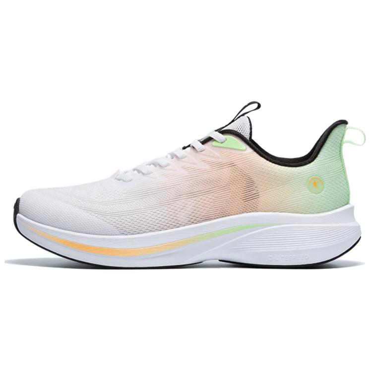 QIAODAN Light Speed 4.0 Comfortable And Trendy Cushioning Breathable Low top Running Shoes Men’s White Green