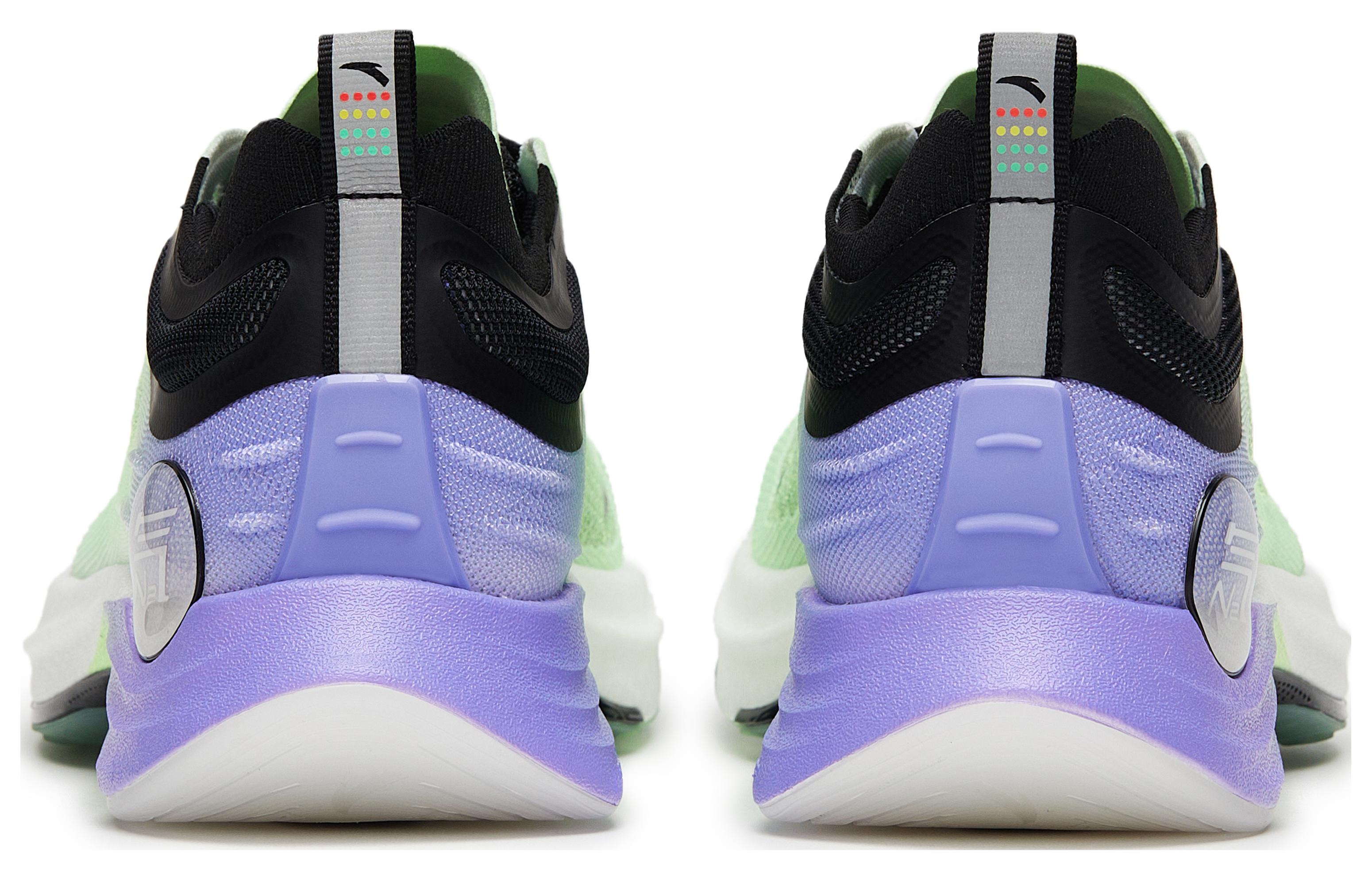 Anta Mach Pro Casual Cushioning Slip Resistant Low top Running Shoes Men’s Green Purple Black