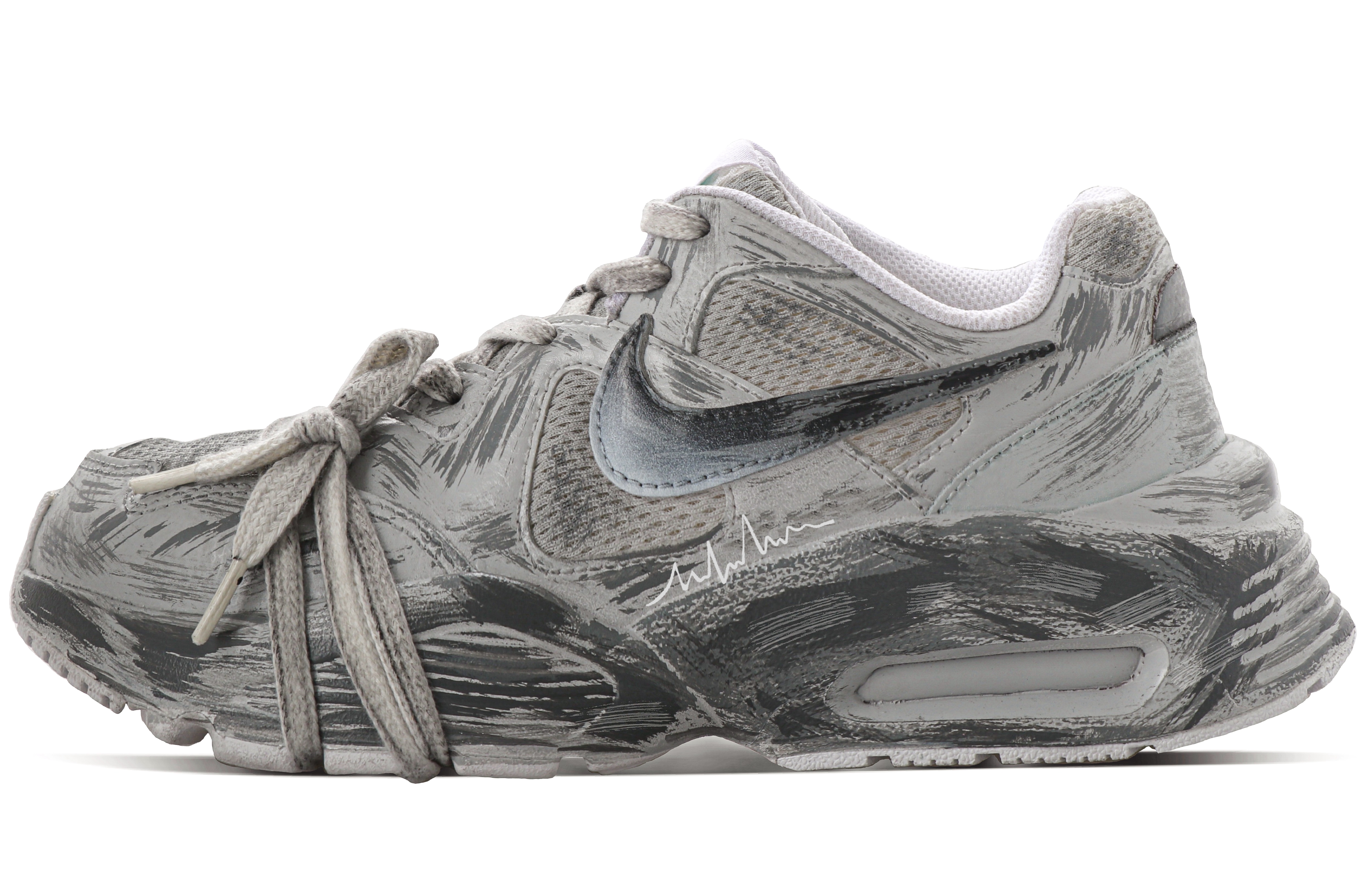 Nike Air Max Fusion Fabric Slip Resistant, Abrasion Resistant, Lightweight Low top Running Shoes Women’s Gray