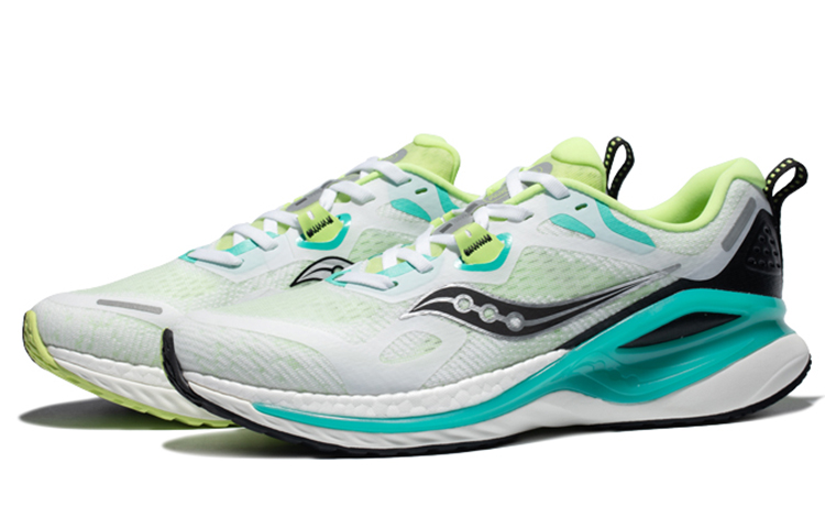 Saucony Phoenix Inferno 1 Mesh Cushioning Slip Resistant Abrasion Resistant Low top Running Shoes Men’s White Green