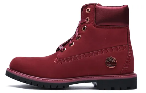 Timberland 6' Premium Waterproof Boot 'Burgundy Nubuck' Women's