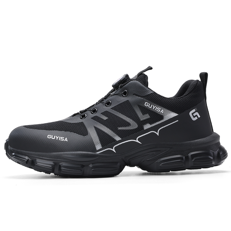 LANOUDUN Safety Shoes Fabric Slip Resistant, Abrasion Resistant, Lightweight Low top Outdoor Shoes Unisex Black