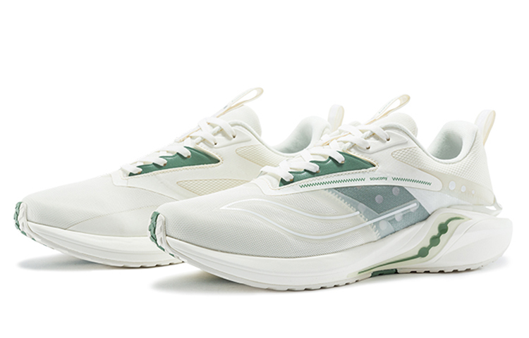 Кроссовки Saucony Coyote Hybrid (бело-зеленые) — Белыйзелёный — фото 3