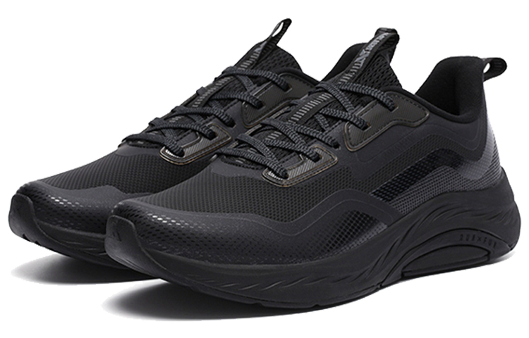 XTEP Cushioning Slip Resistant Abrasion Resistant Low top Running Shoes Men’s Black